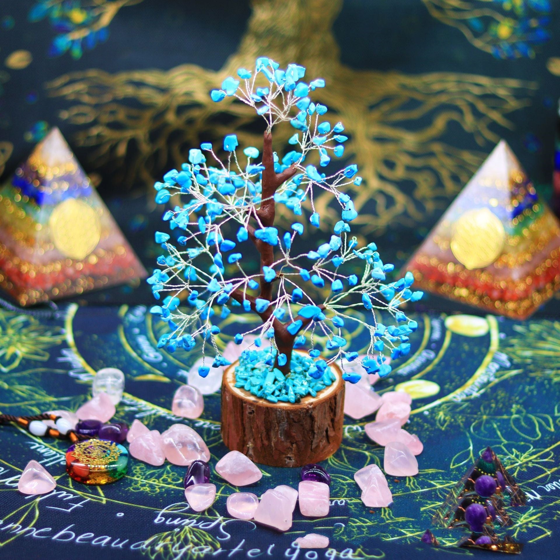 Arbre de Vie 7 Chakras en Pierres Naturelles pour la Sérénité - Biloria