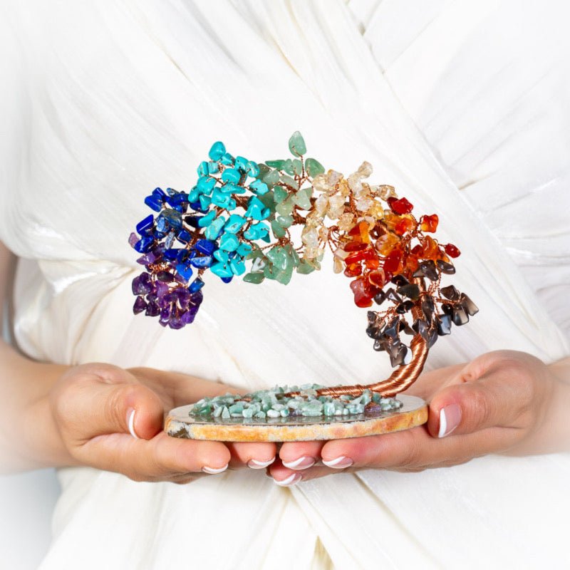 Arbre de Vie 7 Chakras - Méditation et Gratitude en Pierres - Biloria