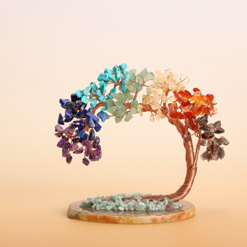 Arbre de Vie 7 Chakras - Méditation et Gratitude en Pierres - Biloria