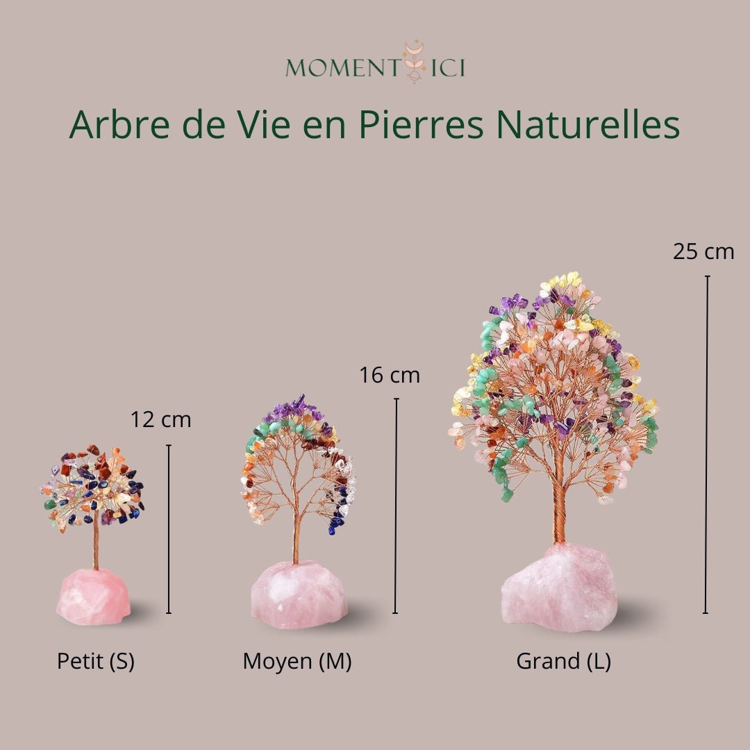Arbre de Vie 7 Chakras Quartz Rose : amour & équilibre Feng Shui - Biloria
