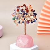 Arbre de Vie 7 Chakras Quartz Rose : amour & équilibre Feng Shui - Biloria