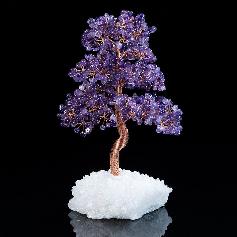 Arbre de Vie Améthyste Quartz Clair | Symbole Force Nature - Biloria
