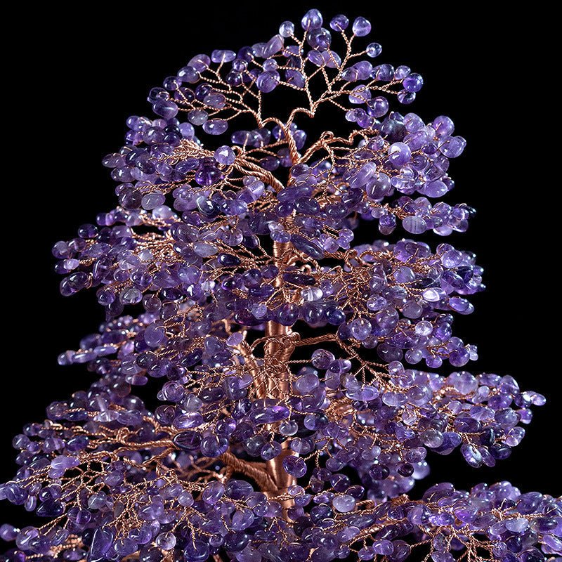 Arbre de Vie Améthyste Quartz Clair | Symbole Force Nature - Biloria