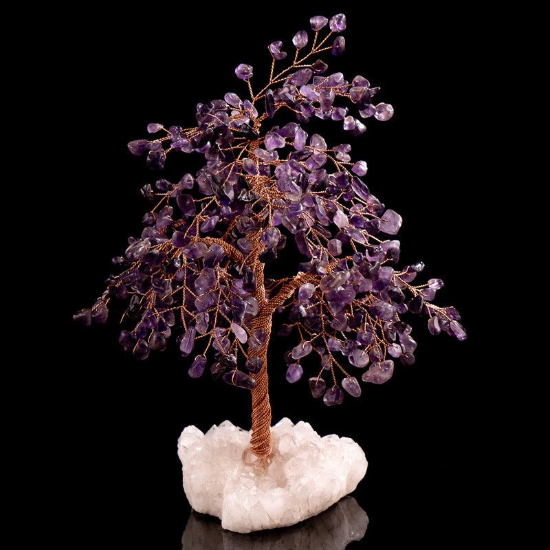 Arbre de Vie Améthyste Quartz Clair | Symbole Force Nature - Biloria