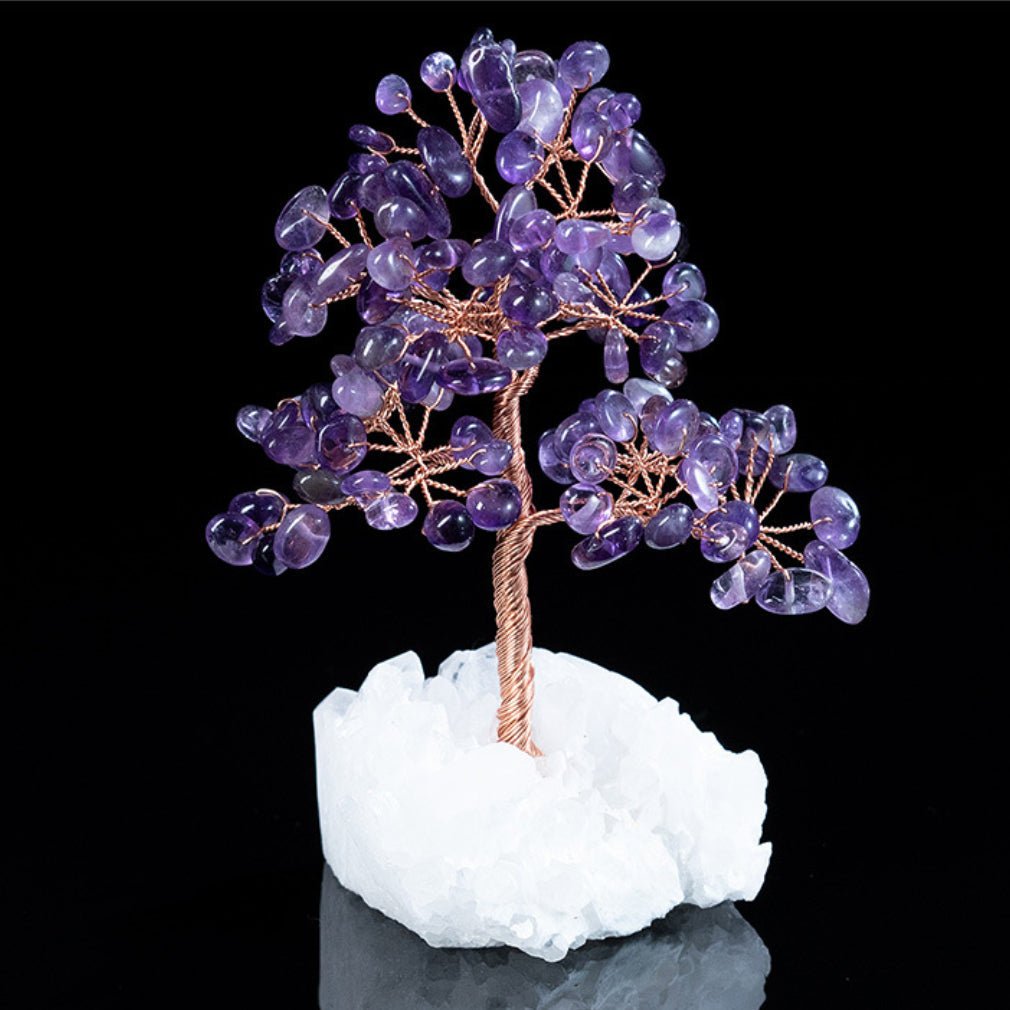 Arbre de Vie Améthyste Quartz Clair | Symbole Force Nature - Biloria