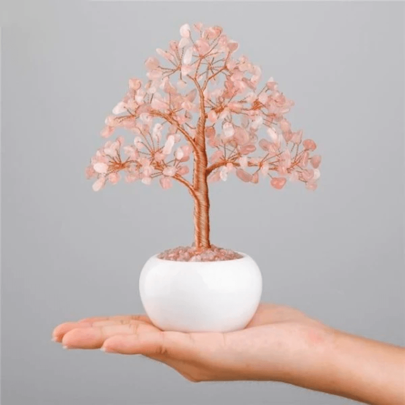 Arbre de Vie Apaisement 7 Chakras, Améthyste ou Quartz Rose - Biloria