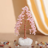 Arbre de Vie en Pierres Naturelles 20 cm sur Base Quartz Clair - Biloria