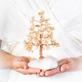 Arbre de Vie en Pierres Naturelles 20 cm sur Base Quartz Clair - Biloria