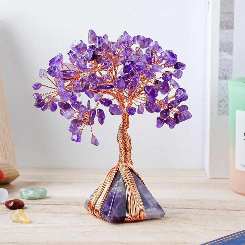 Arbre de Vie et Pyramide en Pierre Naturelle pour la Méditation - Biloria