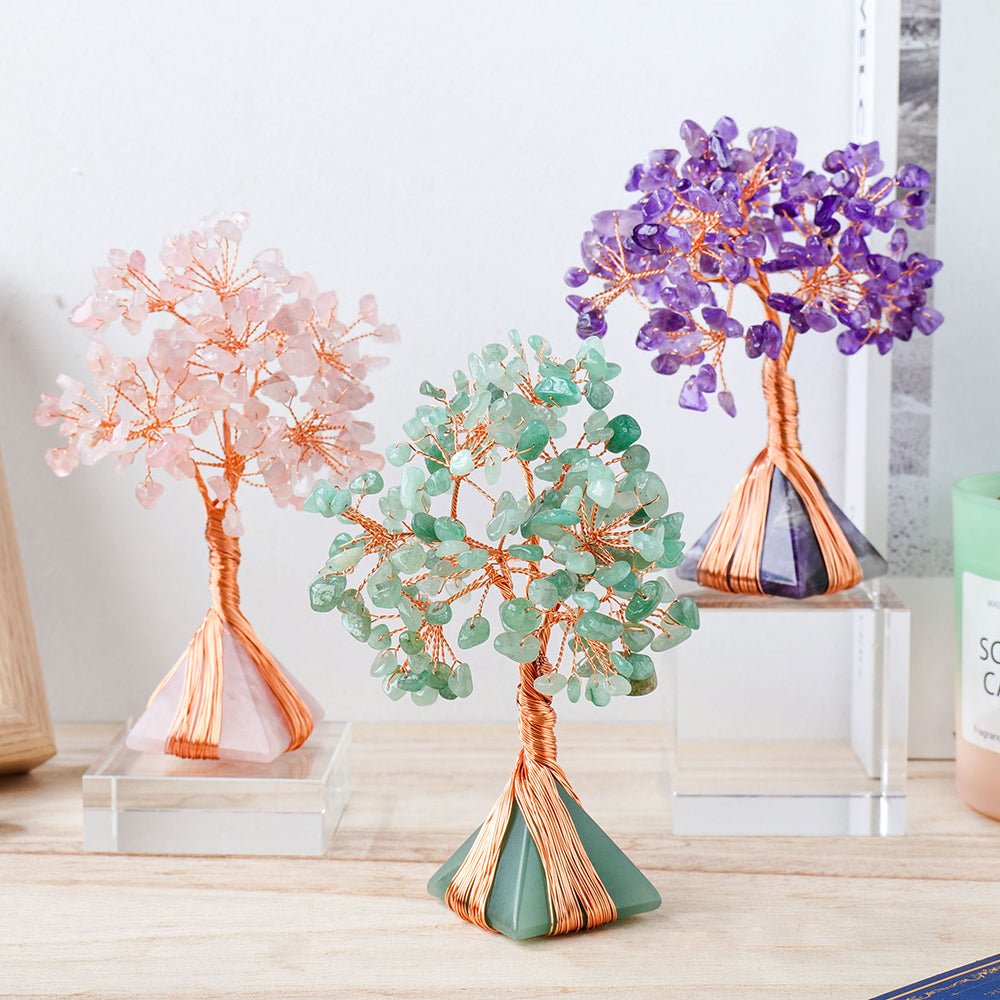 Arbre de Vie et Pyramide en Pierre Naturelle pour la Méditation - Biloria