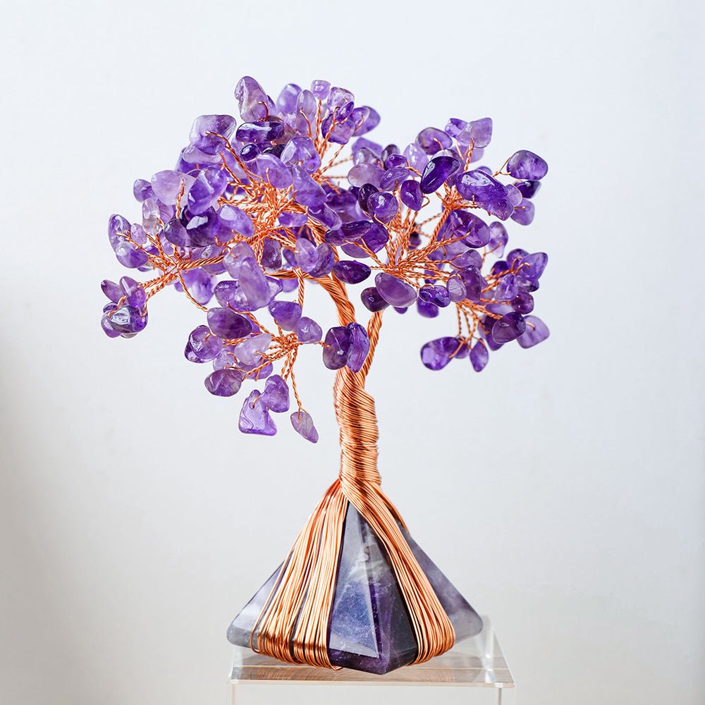 Arbre de Vie et Pyramide en Pierre Naturelle pour la Méditation - Biloria