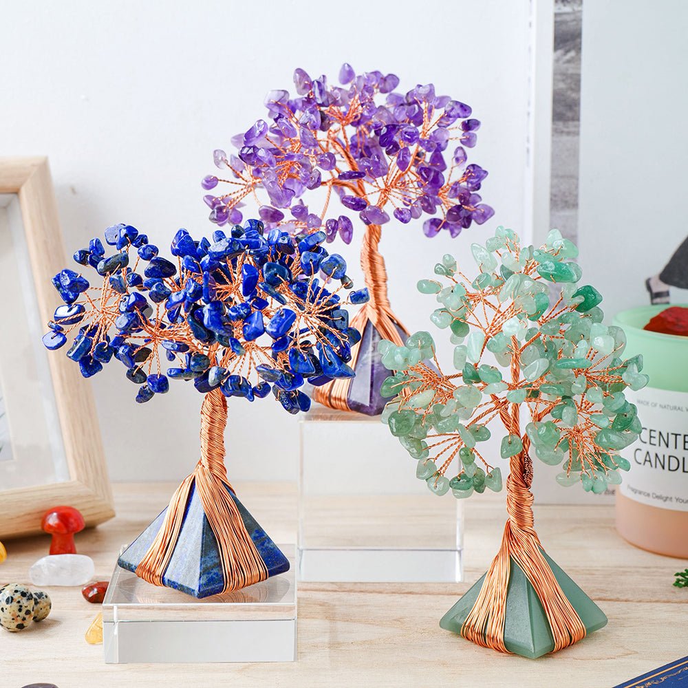 Arbre de Vie et Pyramide en Pierre Naturelle pour la Méditation - Biloria