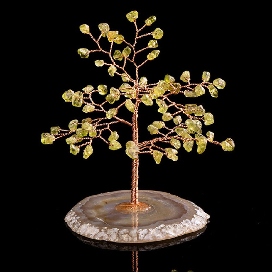 Arbre de Vie Péridot Agate pour attirer prospérité et abondance - Biloria