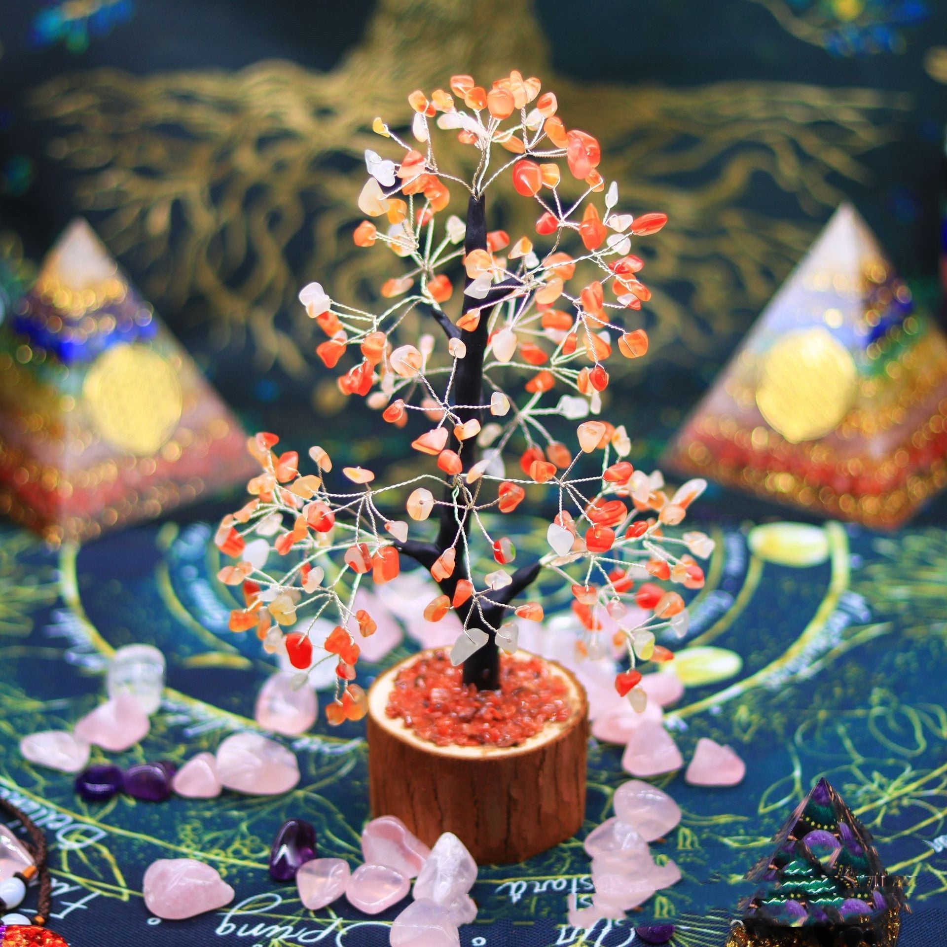 Arbre de Vie Pierres 7 Chakras Déco Bureau Tendance - Biloria