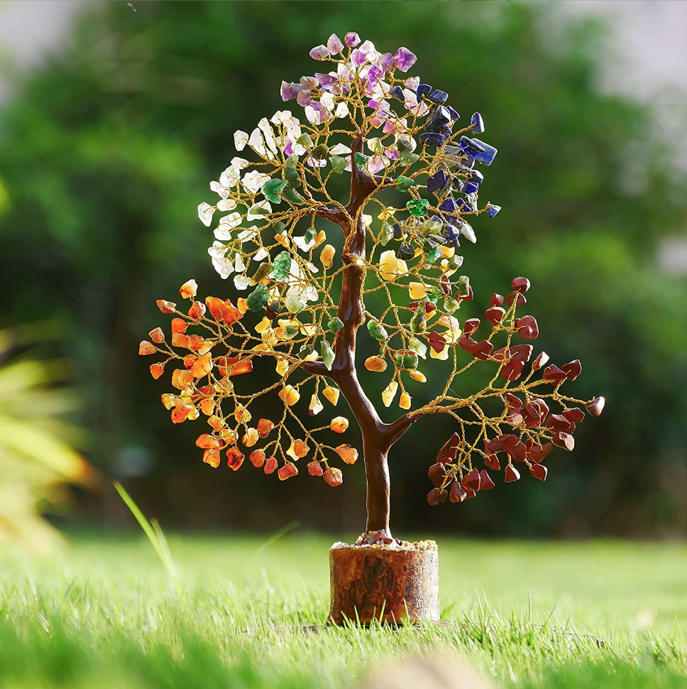 Arbre de Vie Pierres 7 Chakras Déco Bureau Tendance - Biloria