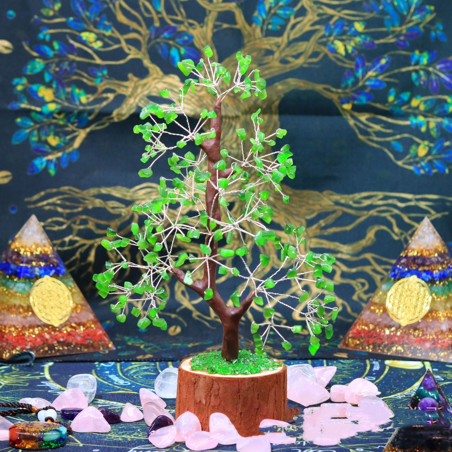 Arbre de Vie Pierres 7 Chakras Déco Bureau Tendance - Biloria