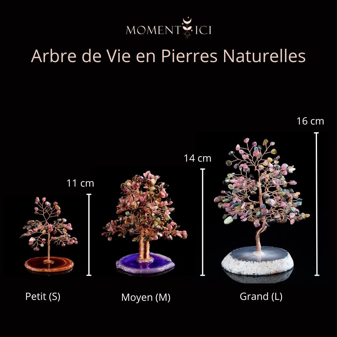 Arbre de Vie Tourmaline Agate fait main 3 tailles - Biloria
