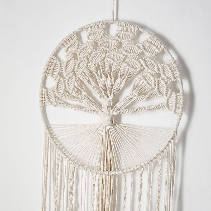 Attrape-rêve Arbre de Vie en Macramé 90 cm Fait Main - Biloria