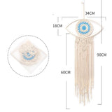 Attrape-rêve macramé protecteur Mauvais Œil blanc - Biloria