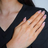 Bague Aigue Marine Ajustable Argent S925 Sérénité - Biloria