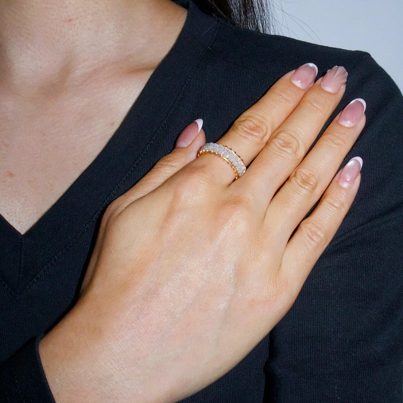 Bague Aigue marine ajustable pour apaiser votre intérieur - Biloria
