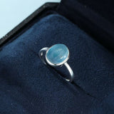 Bague Aigue Marine Argent 925 – Bijou Minimaliste Océan de Givre - Biloria
