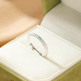 Bague Aigue Marine Argent 925 Taille Réglable 3mm Pierre Naturelle - Biloria
