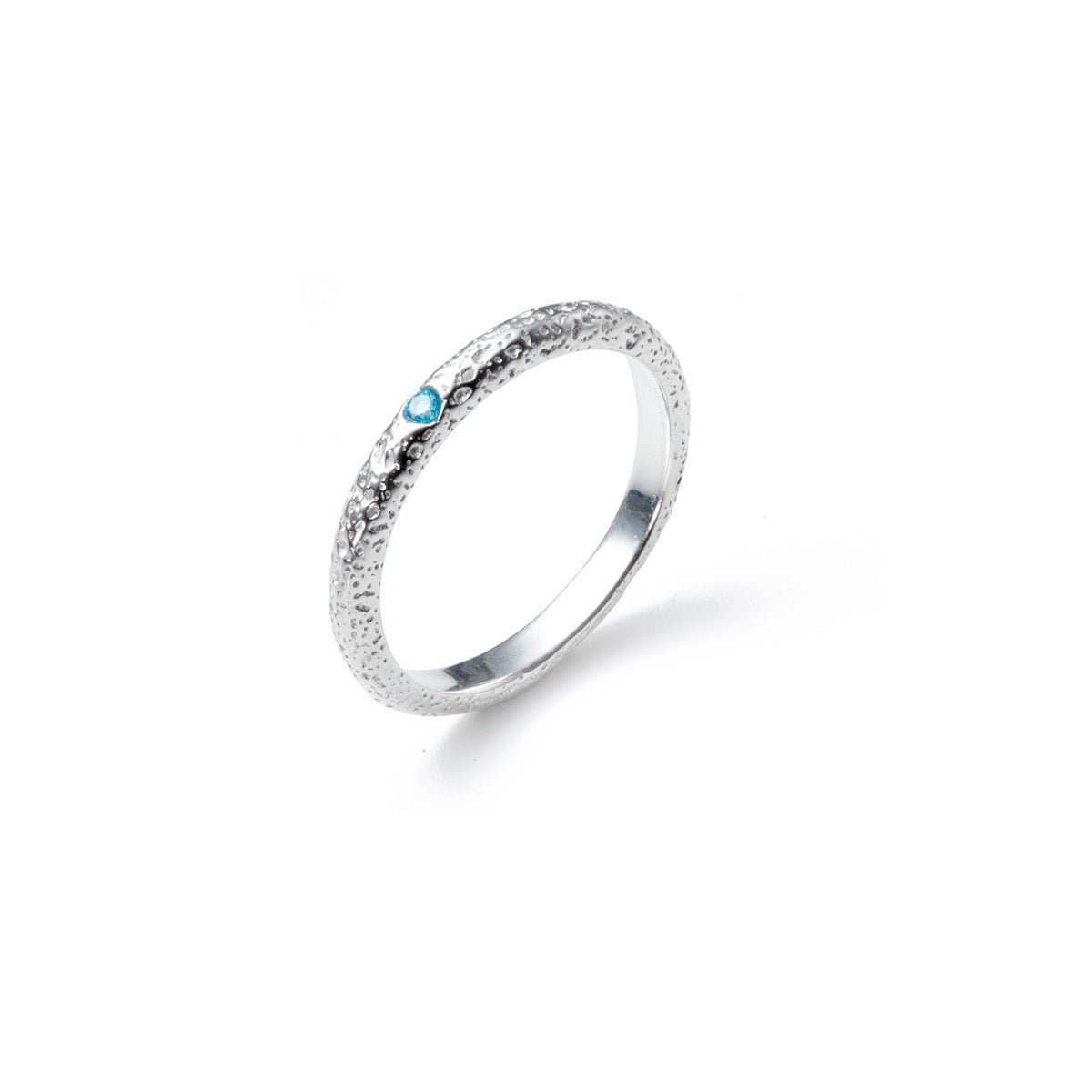Bague Aigue Marine Argent 925 Taille Réglable 3mm Pierre Naturelle - Biloria