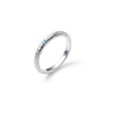 Bague Aigue Marine Argent 925 Taille Réglable 3mm Pierre Naturelle - Biloria