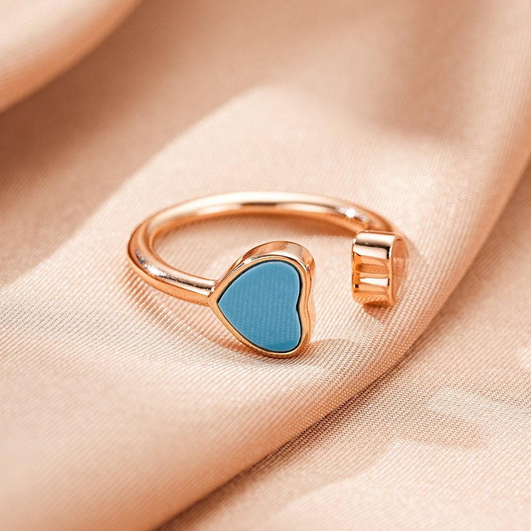 Bague Amazonite Cœur – Apaisement et Émotions - Biloria