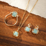 Bague Amazonite Cristal de Roche Réversible - Danse des Étoiles - Biloria