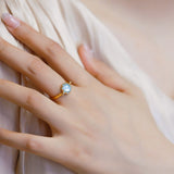 Bague Amazonite Cristal de Roche Réversible - Danse des Étoiles - Biloria