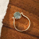 Bague Amazonite Cristal de Roche Réversible - Danse des Étoiles - Biloria