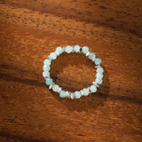Bague Amazonite Perle Élastique – Bijou Apaisant Océan - Biloria