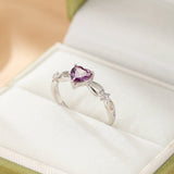 Bague Améthyste Cœur Infini – Argent Massif - Biloria