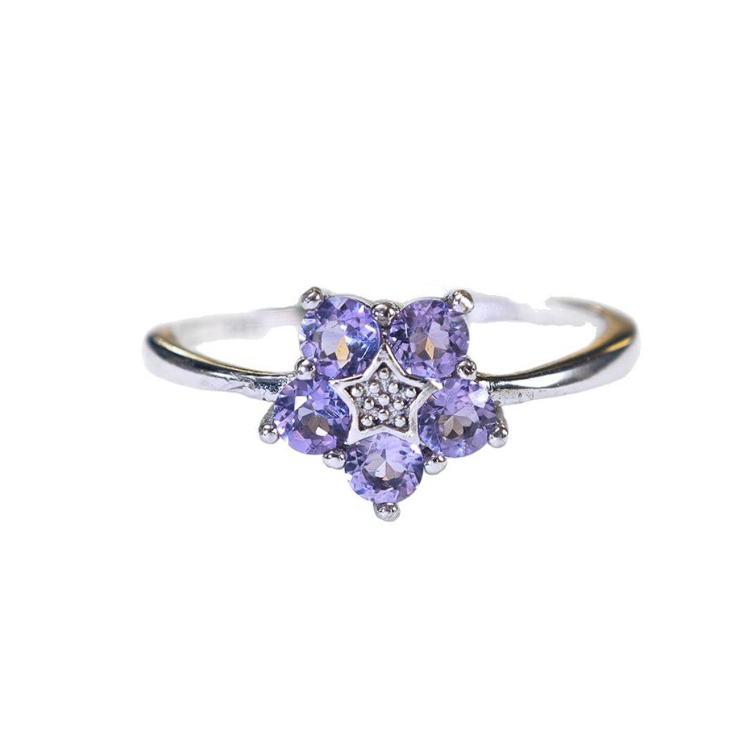 Bague Améthyste Étoile Intérieure Argent 925 - Biloria