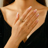 Bague Améthyste Floral Argent Plaqué Or – Apaisante - Biloria