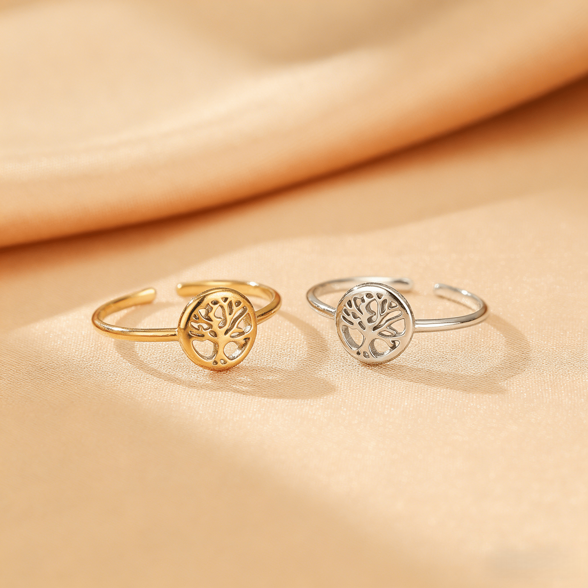 Bague Arbre de Vie Ajustable – Symbole de Renouveau - Biloria