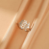 Bague Arbre de Vie Lune Ajustable Dorée - Biloria