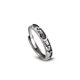 Bague couple astres unis argent 925 ajustable - Biloria