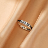 Bague couple astres unis argent 925 ajustable - Biloria