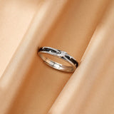 Bague Couple Fleur et Feuille Argent 925 Ajustable - Biloria