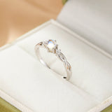 Bague Couple Pierre de Lune Argent 925 – Lien Éternel - Biloria