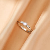 Bague Couple Pierre de Lune Argent 925 – Lien Éternel - Biloria