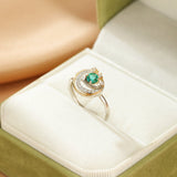 Bague Émeraude Ajustable Argent 925 | Harmonie et Renouveau - Biloria