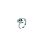 Bague Émeraude Ajustable Argent 925 | Harmonie et Renouveau - Biloria