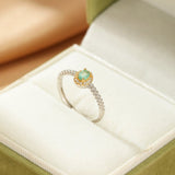 Bague Émeraude Argent 925 – Bijou Ajustable Pierre Naturelle - Biloria