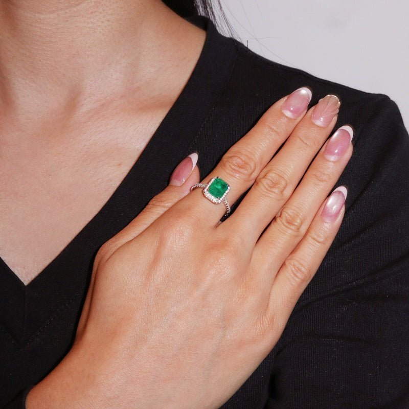 Bague Émeraude Argent S925 – Bijou Harmonie et Renaissance - Biloria