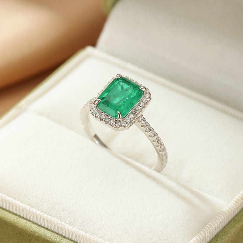 Bague Émeraude Argent S925 – Bijou Harmonie et Renaissance - Biloria