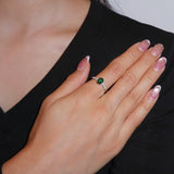 Bague Émeraude Lumière Impériale en Argent 925 Ajustable - Biloria